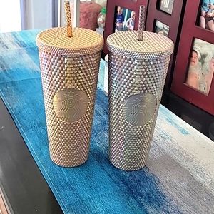 Overseas Starbucks champagne wood set